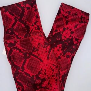 Lululemon Red Scale Wunder Under Leggings Rare